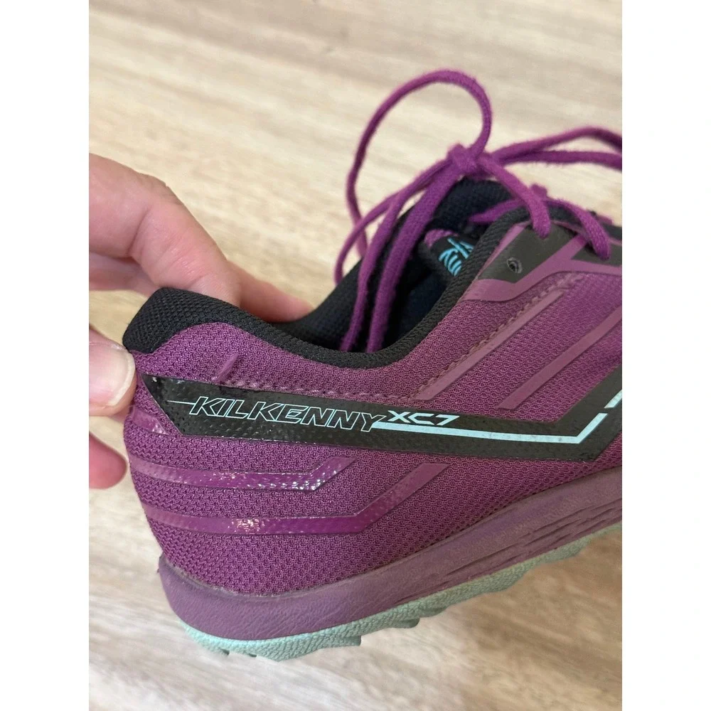 Saucony Women Kilkenny XC7 8.5 Purple‎ Aqua Cross Country Racing Spikes S19042-3